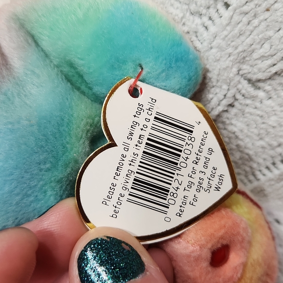 🕸Vintage Ty Beanie Baby Original "Iggy" The Iguana 1997 P.V.C Pellets - Picture 11 of 11